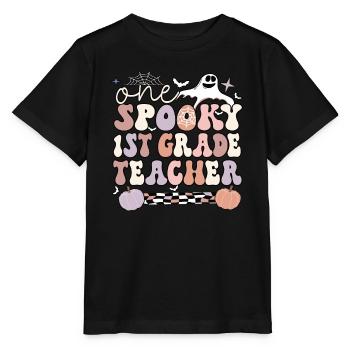 1st Grade Teacher Halloween 1st Team First Grade - Stanley/Stella MINI CREATOR Kids’ T-Shirt - black - Front - Mikhail (115cm)