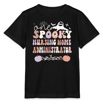 Spooky Nursing Home Administrator Halloween Gifts - Stanley/Stella MINI CREATOR Kids’ T-Shirt - black - Front - Mikhail (115cm)