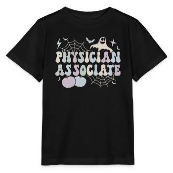 Spooky Physician Associate Halloween PA Gifts - Stanley/Stella MINI CREATOR Kids’ T-Shirt - black - Front - Mikhail (115cm)