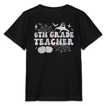 6th Grade Teacher Halloween Sixth Grade Crew - Stanley/Stella Kinder T-Shirt MINI CREATOR  - Schwarz - Vorne - Mikhail (115cm)