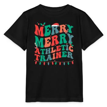 Certified Athletic Trainer Christmas AT Xmas Gifts - Stanley/Stella MINI CREATOR Kids’ T-Shirt - black - Front - Mikhail (115cm)