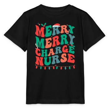 Charge Nurse Christmas Charge Nursing Xmas Gifts - Stanley/Stella MINI CREATOR Kids’ T-Shirt - black - Front - Mikhail (115cm)