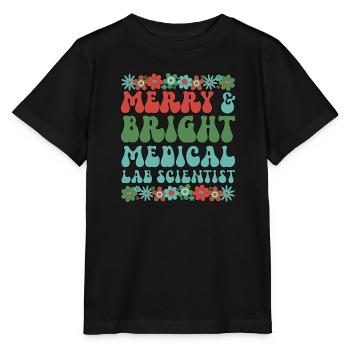 Medical Lab Scientist Christmas Medical Lab Xmas - Stanley/Stella Kinder T-Shirt MINI CREATOR  - Schwarz - Vorne - Mikhail (115cm)