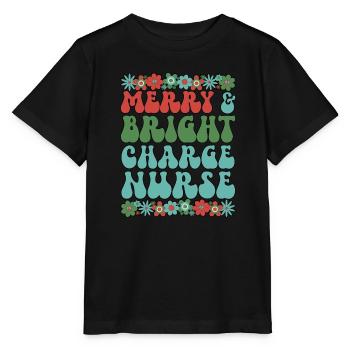 Charge Nurse Christmas Charge Nursing Xmas Gifts - Stanley/Stella MINI CREATOR Kids’ T-Shirt - black - Front - Mikhail (115cm)