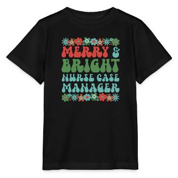IA Gestionnaire de cas Infirmière de Noël Gestionnaire de cas Noël - T-shirt bio MINI CREATOR Stanley/Stella Enfant - noir - Devant - Mikhail (115cm)