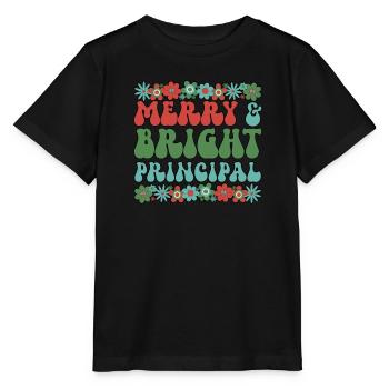 Directeur d’école Noël Équipe principale de Noël - T-shirt bio MINI CREATOR Stanley/Stella Enfant - noir - Devant - Mikhail (115cm)