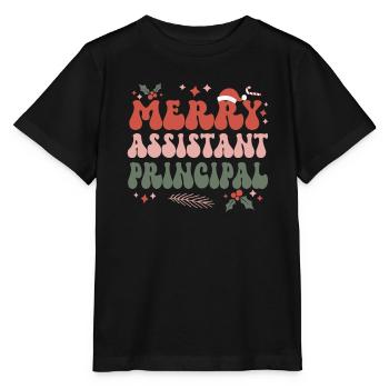 Directeur adjoint de l’équipe de l’école de Noël Noël - T-shirt bio MINI CREATOR Stanley/Stella Enfant - noir - Devant - Mikhail (115cm)