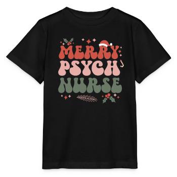 Psychiatric Nurse Christmas Psych Nursing Xmas - Stanley/Stella Kinder T-Shirt MINI CREATOR  - Schwarz - Vorne - Mikhail (115cm)