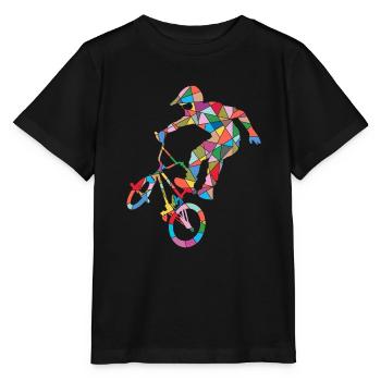 BMX Bike Rider Stunt Men's Kids Bike BMX - Stanley/Stella MINI CREATOR Kids’ T-Shirt - black - Front - Mikhail (115cm)