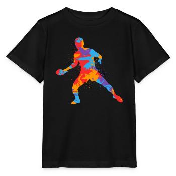 Table Tennis Players Colorful Boys Kids Table Tennis - Stanley/Stella MINI CREATOR Kids’ T-Shirt - black - Front - Mikhail (115cm)