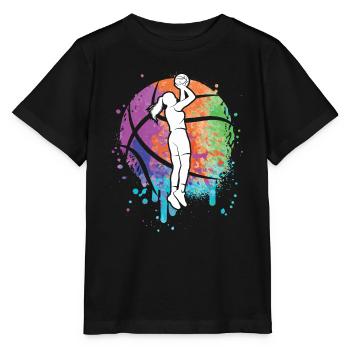 Basketball Women Women Basketball Girls - Stanley/Stella MINI CREATOR Kids’ T-Shirt - black - Front - Mikhail (115cm)