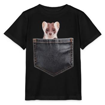 Wiesel - Stanley/Stella Kinder T-Shirt MINI CREATOR  - Schwarz - Vorne - Mikhail (115cm)