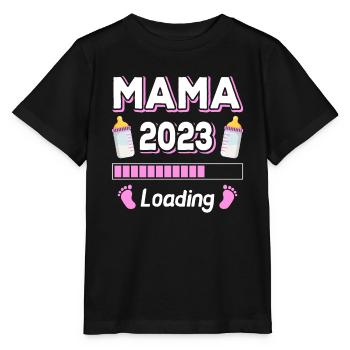 Mom 2023 Loading Mother Mothers Mom Mother's Day - Stanley/Stella MINI CREATOR Kids’ T-Shirt - black - Front - Mikhail (115cm)