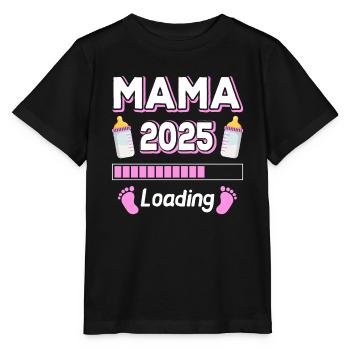 Mom 2025 Loading Mother Mothers Mom Mother's Day - Stanley/Stella MINI CREATOR Kids’ T-Shirt - black - Front - Mikhail (115cm)