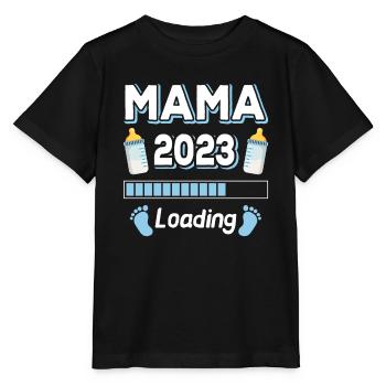 Mom 2023 Loading Mother Mothers Mom Mother's Day - Stanley/Stella MINI CREATOR Kids’ T-Shirt - black - Front - Mikhail (115cm)