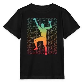 Bouldern Freiklettern Jungen Berge Klettern - Stanley/Stella Kinder T-Shirt MINI CREATOR  - Schwarz - Vorne - Mikhail (115cm)