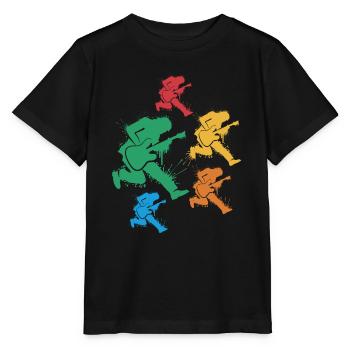 Guitare basse Bassiste Bassiste Bassiste - T-shirt bio MINI CREATOR Stanley/Stella Enfant - noir - Devant - Mikhail (115cm)