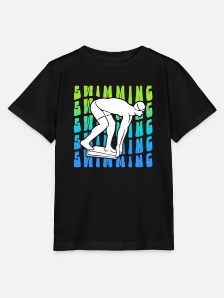 Nadadores Natación Natación Natación Natación - Camiseta para niños MINI CREATOR de Stanley/Stella - negro