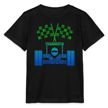 Voiture de course Voiture de sport Garçons Motorsport Voiture de course - T-shirt bio MINI CREATOR Stanley/Stella Enfant - noir - Devant - Mikhail (115cm)