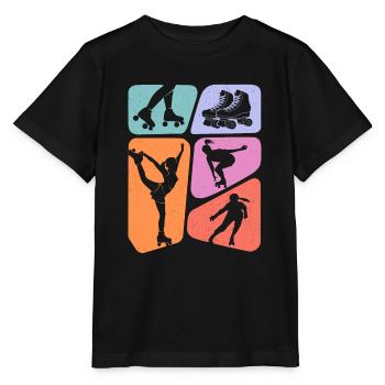 Roller Skates Roller Skating Roller Skate Girls - Stanley/Stella MINI CREATOR Kids’ T-Shirt - black - Front - Mikhail (115cm)