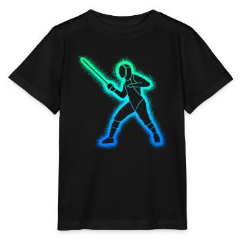 Fechter Fechtkunst Kinder Herren Jungen Fechten - Stanley/Stella Kinder T-Shirt MINI CREATOR  - Schwarz - Vorne - Mikhail (115cm)