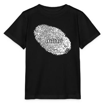 fingerabdruck dna dns geschenk schach koenig - Stanley/Stella Kinder T-Shirt MINI CREATOR  - Schwarz - Vorne - Mikhail (115cm)