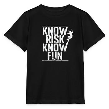 Know Risk Know Fun Bouldering - Stanley/Stella MINI CREATOR Kids’ T-Shirt - black - Front - Mikhail (115cm)