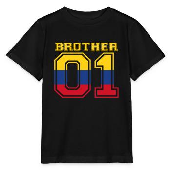 frère frère 01 roi Colombie - T-shirt bio MINI CREATOR Stanley/Stella Enfant - noir - Devant - Mikhail (115cm)