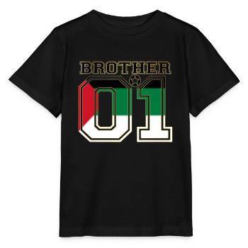 roi frère frère 01 partenaire palestine palestinien Ter - T-shirt bio MINI CREATOR Stanley/Stella Enfant - noir - Devant - Mikhail (115cm)