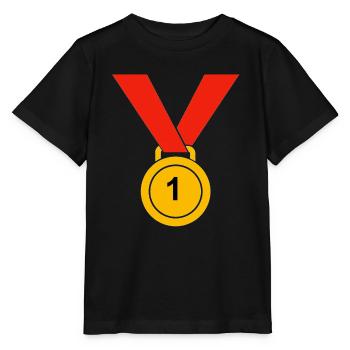 Medaille "1" - Stanley/Stella Kinder T-Shirt MINI CREATOR  - Schwarz - Vorne - Mikhail (115cm)
