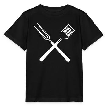 Grillbesteck - T-shirt bio MINI CREATOR Stanley/Stella Enfant - noir - Devant - Mikhail (115cm)