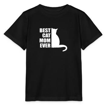 Best Cat Mom ever - Kitty Meow - Stanley/Stella MINI CREATOR Kids’ T-Shirt - black - Front - Mikhail (115cm)