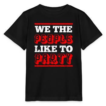 Nous aimons faire la fête - Party shirt - T-shirt bio MINI CREATOR Stanley/Stella Enfant - noir - Devant - Mikhail (115cm)