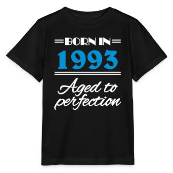 Born in 1993 Aged to perfection - Stanley/Stella Kinder T-Shirt MINI CREATOR  - Schwarz - Vorne - Mikhail (115cm)