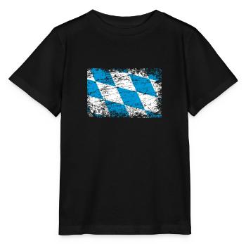 Drapeau drapeau bavarois Bavière - T-shirt bio MINI CREATOR Stanley/Stella Enfant - noir - Devant - Mikhail (115cm)