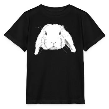 Widder Kaninchen Zeichnung - Stanley/Stella Kinder T-Shirt MINI CREATOR  - Schwarz - Vorne - Mikhail (115cm)