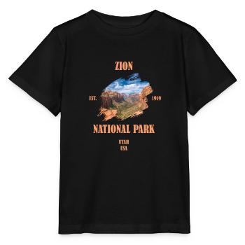 Zion National Park USA Utah - Stanley/Stella MINI CREATOR Kids’ T-Shirt - black - Front - Mikhail (115cm)