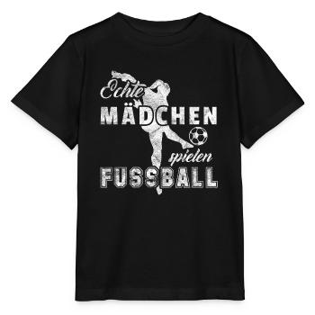 Les vraies filles qui jouent au football Les filles au football - T-shirt bio MINI CREATOR Stanley/Stella Enfant - noir - Devant - Mikhail (115cm)