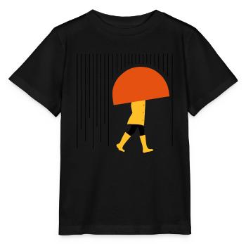 Homme sous la pluie - minime - T-shirt bio MINI CREATOR Stanley/Stella Enfant - noir - Devant - Mikhail (115cm)