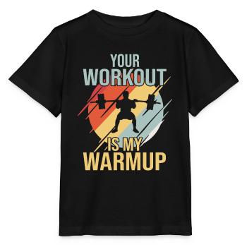 Fitness Krafttraining Training Hantel - Stanley/Stella Kinder T-Shirt MINI CREATOR  - Schwarz - Vorne - Mikhail (115cm)