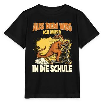Einschulung T-Shirt Dino Einschulung Geschenk - Stanley/Stella Kinder T-Shirt MINI CREATOR  - Schwarz - Vorne - Mikhail (115cm)