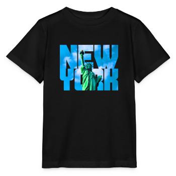 Freiheitsstatue New York - Stanley/Stella Kinder T-Shirt MINI CREATOR  - Schwarz - Vorne - Mikhail (115cm)