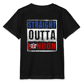 Straight Outta London - T-shirt bio MINI CREATOR Stanley/Stella Enfant - noir - Devant - Mikhail (115cm)