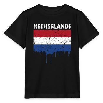 Drapeau néerlandais - T-shirt bio MINI CREATOR Stanley/Stella Enfant - noir - Devant - Mikhail (115cm)