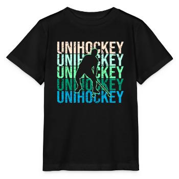 Unihockey - Stanley/Stella Kinder T-Shirt MINI CREATOR  - Schwarz - Vorne - Mikhail (115cm)