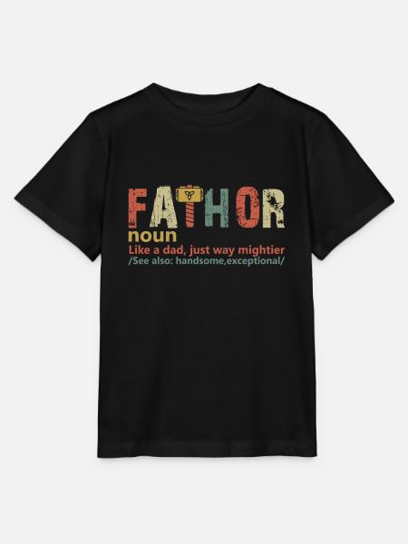Vintage Fathor Birthday Father's Day Funny Dad - Stanley/Stella MINI CREATOR Kids’ T-Shirt - black