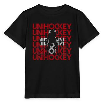 Unihockey Schweiz - Stanley/Stella Kinder T-Shirt MINI CREATOR  - Schwarz - Vorne - Mikhail (115cm)