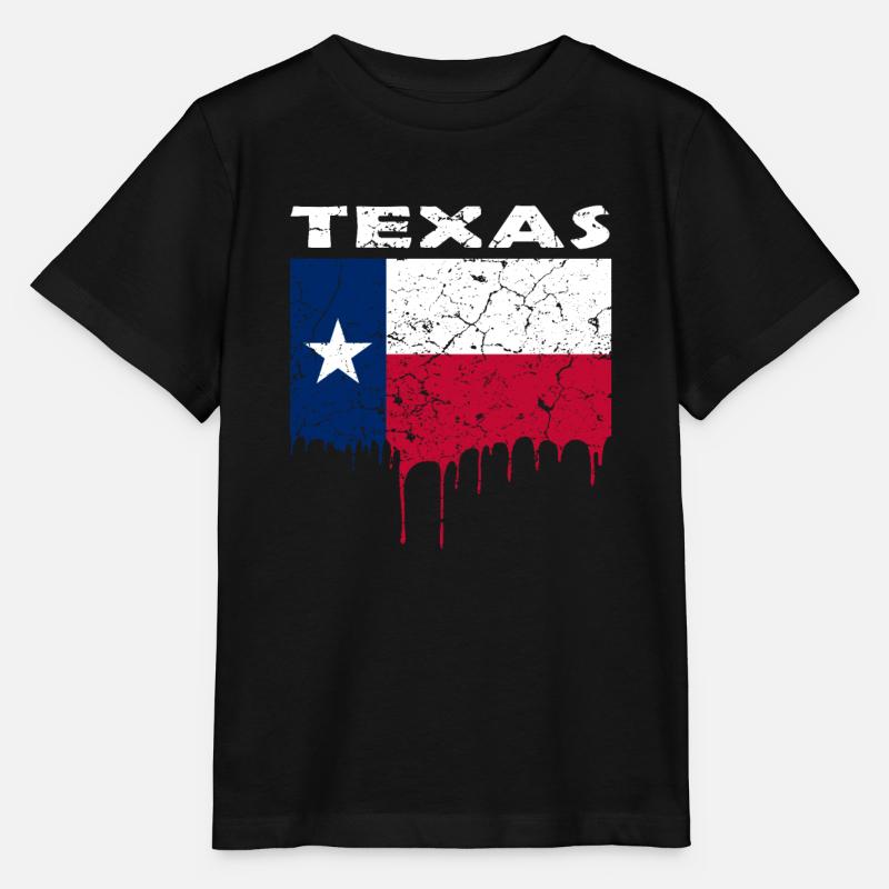 Drapeau du Texas - T-shirt bio MINI CREATOR Stanley/Stella Enfant - noir