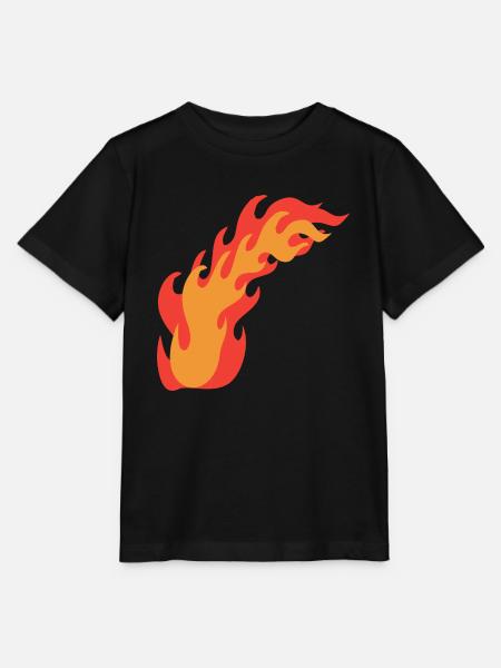 Flammen Feuer - Stanley/Stella Kinder T-Shirt MINI CREATOR  - Schwarz
