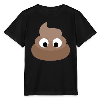 Poop Emoji Poop Pile - Stanley/Stella MINI CREATOR Kids’ T-Shirt - black - Front - Mikhail (115cm)